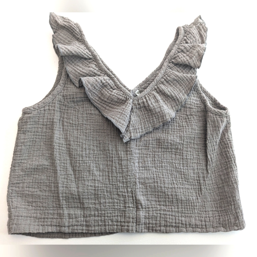 RYLEE + CRU Cropped Ruffled Tank